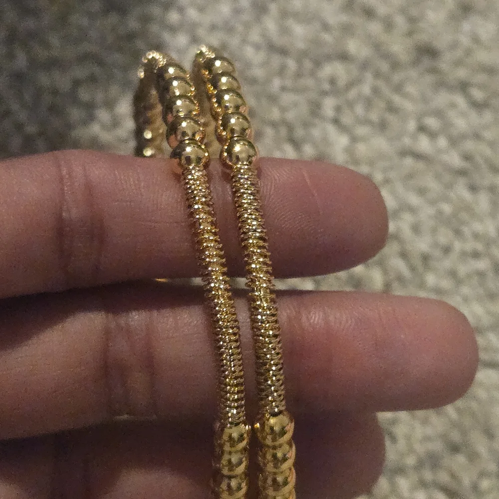 22kgp Dubai Jewelry Elegant Gold Bracelet Set
